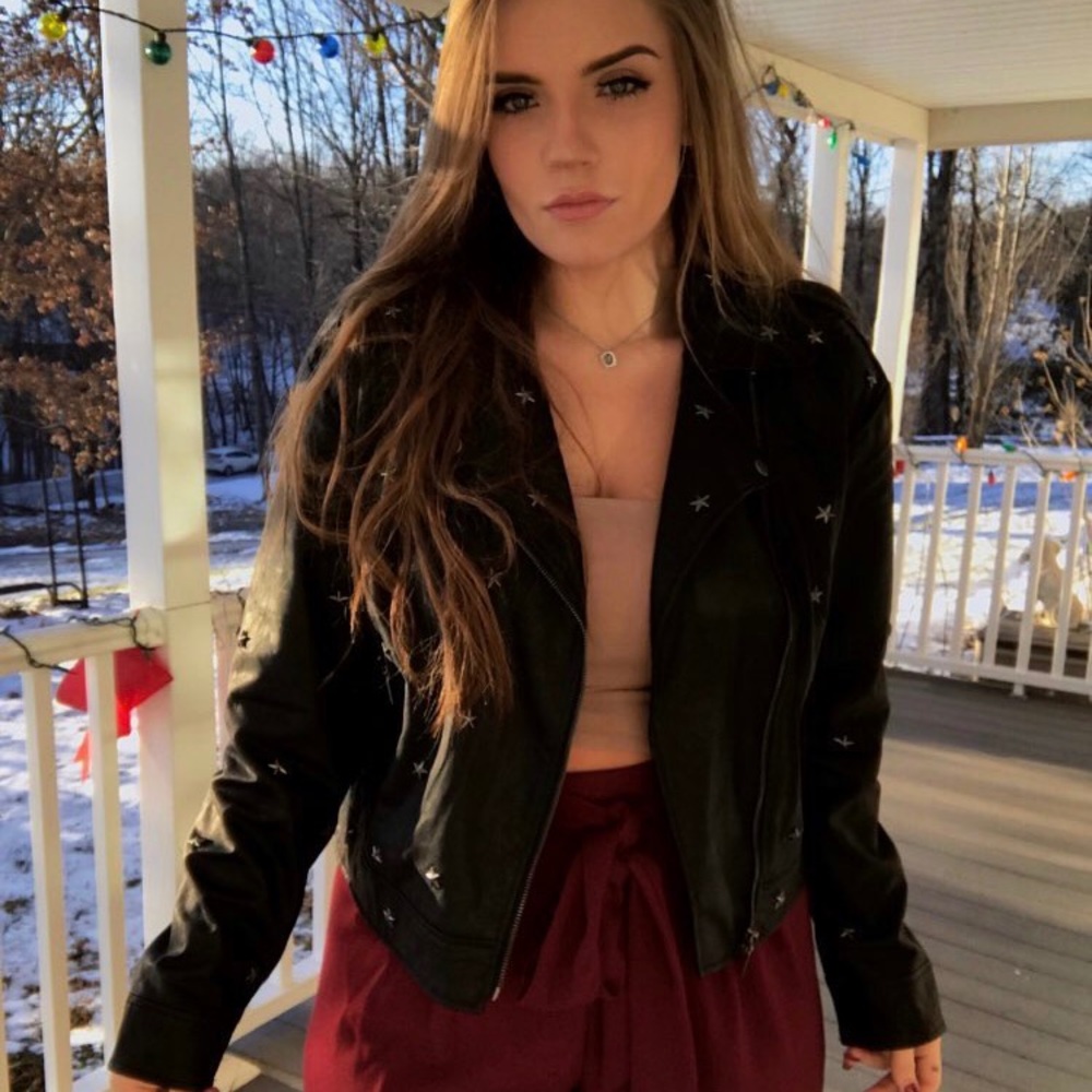 Faux leather jacket
